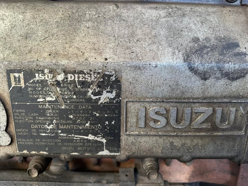 Isuzu 6RB2 เครื่องนอน 275 แรงม้า Isuzu 6RB2 เครื่องนอน 275 แรงม้า