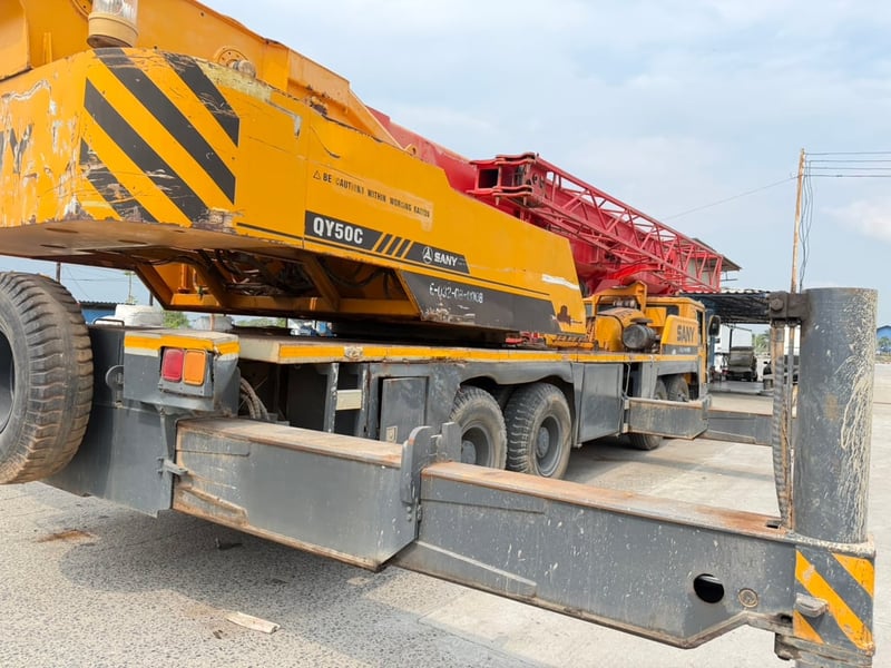 เครน SANY 50 ตัน ชั่วโมงบินเพียง 14,000 ชม มือสองสภาพดีพร้อมใช้งาน มี 2 คัน