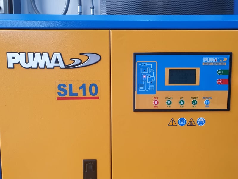 ชุดปั๊มลมสกรู PUMA รุ่น SL10 สภาพพร้อมใช้งาน 100% 