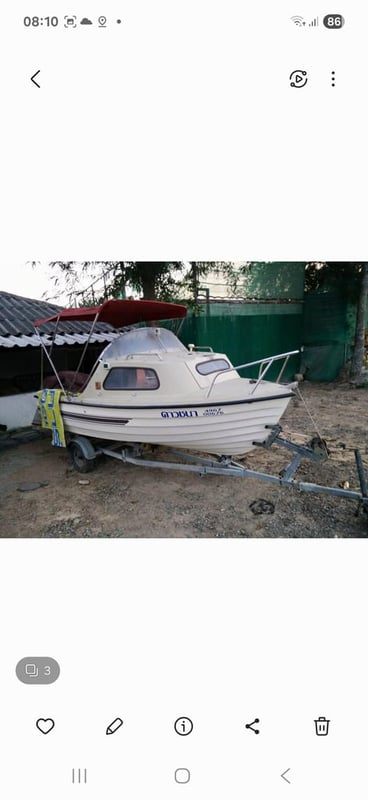 ขายเรือมีเคบิน 15 ฟุตเรือตกปลา