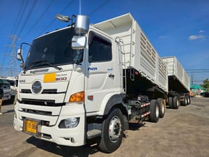 HINO FM 344แรงม้า รถบรรทุก 10ล้อ พ่วงแม่ลูก ปี2022 เลขไมล์ 312,500 กม.