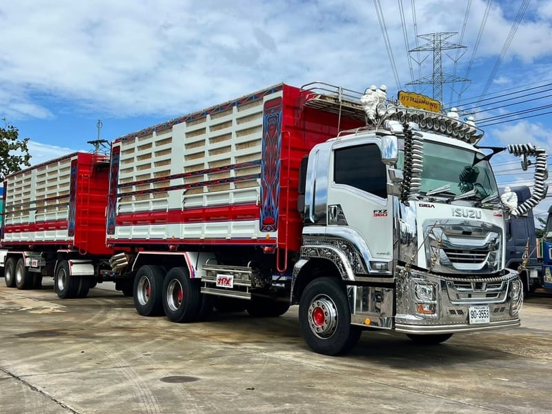 ISUZU FXZ 360แรงม้า รถบรรทุก 10ล้อ พ่วงแม่ลูก ปี2022 เลขไมล์ 136,000 กม.