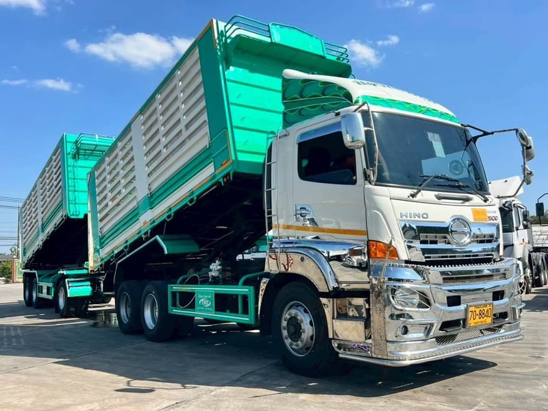 HINO FM 380แรงม้า รถบรรทุก 10ล้อ พ่วงแม่ลูก ปี2024 เลขไมล์ 172,000 กม.