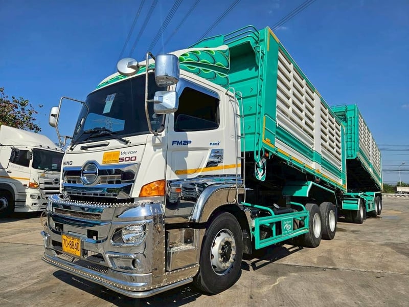 HINO FM 380แรงม้า รถบรรทุก 10ล้อ พ่วงแม่ลูก ปี2024 เลขไมล์ 172,000 กม.