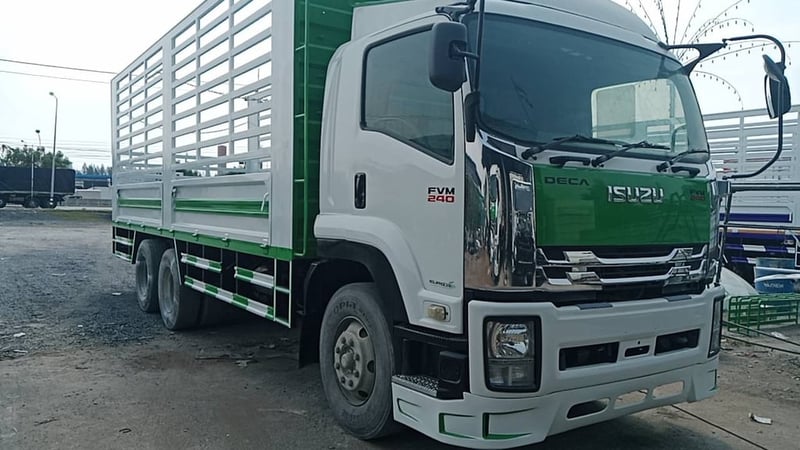 ISUZU FVM 240แรงม้า รถบรรทุก 10ล้อ กระบะคอกสูง ปี2011