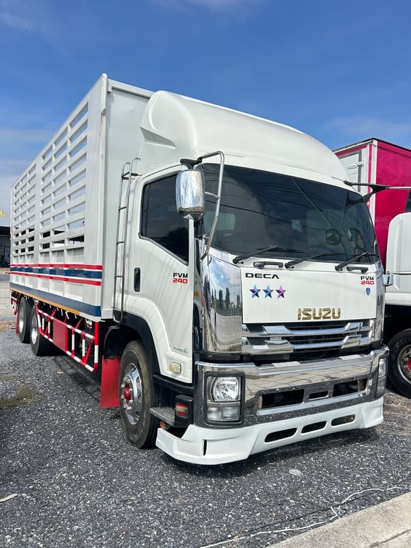 ISUZU FVM 240แรงม้า รถบรรทุก 10ล้อ กระบะคอกสูง ปี2012