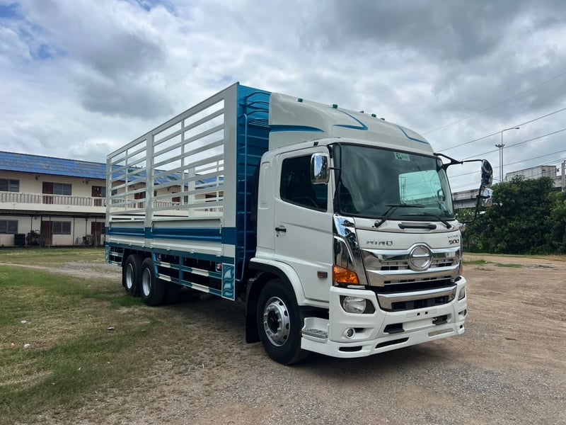HINO FL 260แรงม้า รถบรรทุก 10ล้อ กระบะคอกสูง ปี2017 เลขไมล์น้อยกว่า 500,000 กม.
