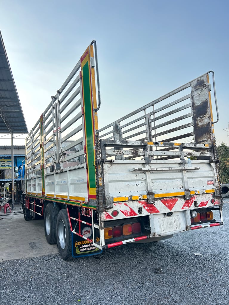 HINO FL 260แรงม้า รถบรรทุก 10ล้อ กระบะคอกสูง ปี2018 เลขไมล์น้อยกว่า 500,000 กม.