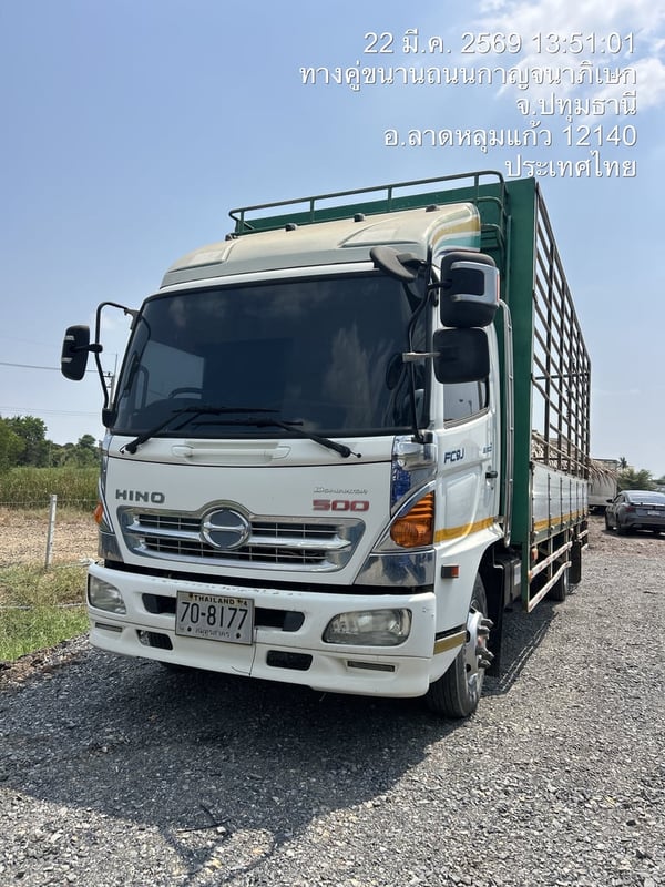 HINO FC 210แรงม้า รถบรรทุก 6ล้อ กระบะคอกสูง HINO FC 210แรงม้า รถบรรทุก 6ล้อ กระบะคอกสูง