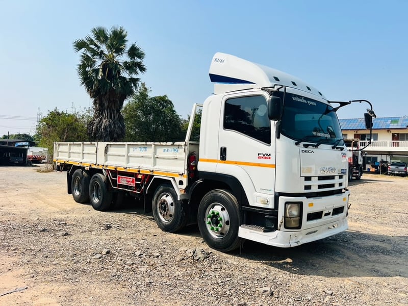 ISUZU FVM 240แรงม้า รถบรรทุก 12ล้อ กระบะคอกสูง ปี2017 เลขไมล์น้อยกว่า 500,000 กม.
