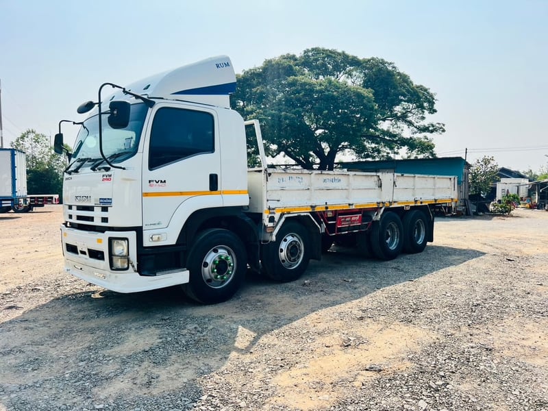 ISUZU FVM 240แรงม้า รถบรรทุก 12ล้อ กระบะคอกสูง ปี2017 เลขไมล์น้อยกว่า 500,000 กม.