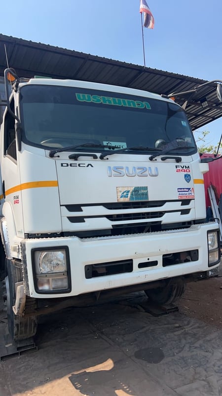 ISUZU FVM 240แรงม้า รถบรรทุก 10ล้อ กระบะคอกสูง ปี2018 เลขไมล์น้อยกว่า 500,000 กม.