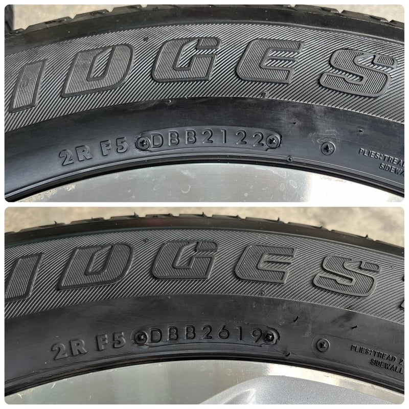 ล้อแม็ก 5รู114 Honda ขอบ 17 สีบอร์นหน้าเงา แถมยาง 225-65-17 Bridgestone