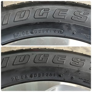 ล้อแม็ก 5รู114 Honda ขอบ 17 สีบอร์นหน้าเงา แถมยาง 225-65-17 Bridgestone