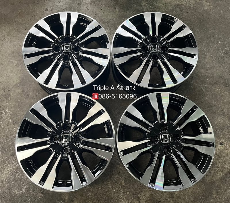 ล้อแม็ก Honda City ก้านคู่ ขอบ 16 สีดำหน้าเงา สวยกริ๊บ