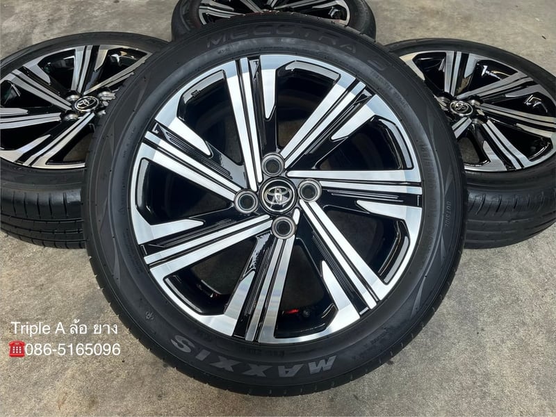 ล้อแม็กพร้อมยาง Toyota Yaris Ativ รุ่นใหม่ ขอบ 16 ดำหน้าเงา