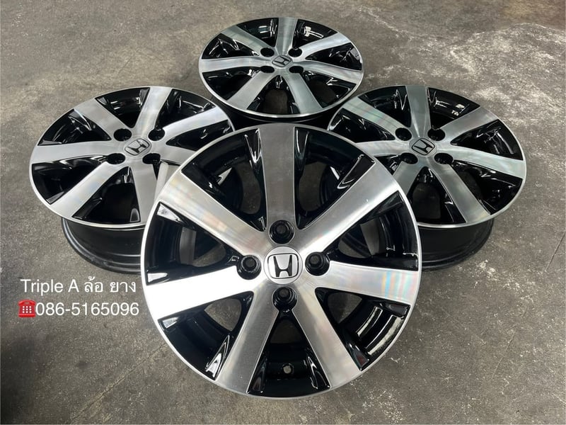 ล้อแม็ก Honda Feed ขอบ 15 ดำหน้าเงา สวยกริ๊บ