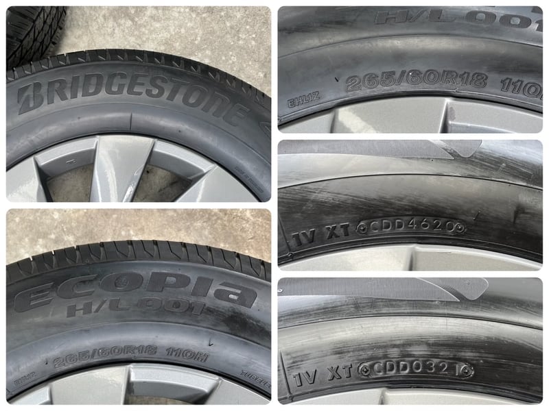 ล้อแม็ก ISUZU MU-X ขอบ 18 สีเทา แถมยาง 265-60-18 Bridgestone ปี 20