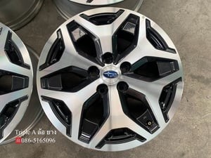 ล้อแม็กป้ายแดง 5รู114 Subaru Forester ขอบ 17 ดำหน้าเงา สวยกริ๊บ