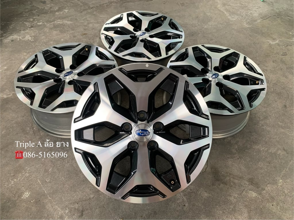 ล้อแม็กป้ายแดง 5รู114 Subaru Forester ขอบ 17 ดำหน้าเงา สวยกริ๊บ ล้อแม็กป้ายแดง 5รู114 Subaru Forester ขอบ 17 ดำหน้าเงา สวยกริ๊บ