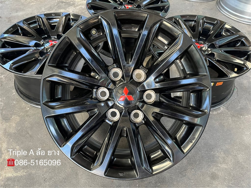 ล้อแม็ก 6รู139 Mitsu Triton Plus ขอบ 17 สีดำ
