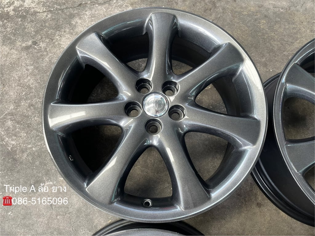 ล้อแม็ก 5รู100 Toyota Wish ขอบ 17 สีเทากัน สวยกริ๊บ