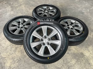 ล้อแม็กพร้อมยางใหม่ 5รู100 Toyota Altis ขอบ 15 สีเทา สวยกริ๊บ