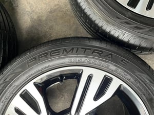 ล้อแม็กป้ายแดง 5รู114 Mitsu Xpander ขอบ 16 ดำหน้าเงา พร้อมยาง 205-55-16 Maxxis ปี 22