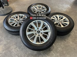 ล้อแม็ก 6รู139 Mitsu Pajero ขอบ 18 พร้อมยาง 265-60-18 Bridgestone ปลายปี 24