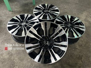 ล้อแม็ก Honda City ก้านคู่ ขอบ 16 สีดำหน้าเงา สวยกริ๊บ