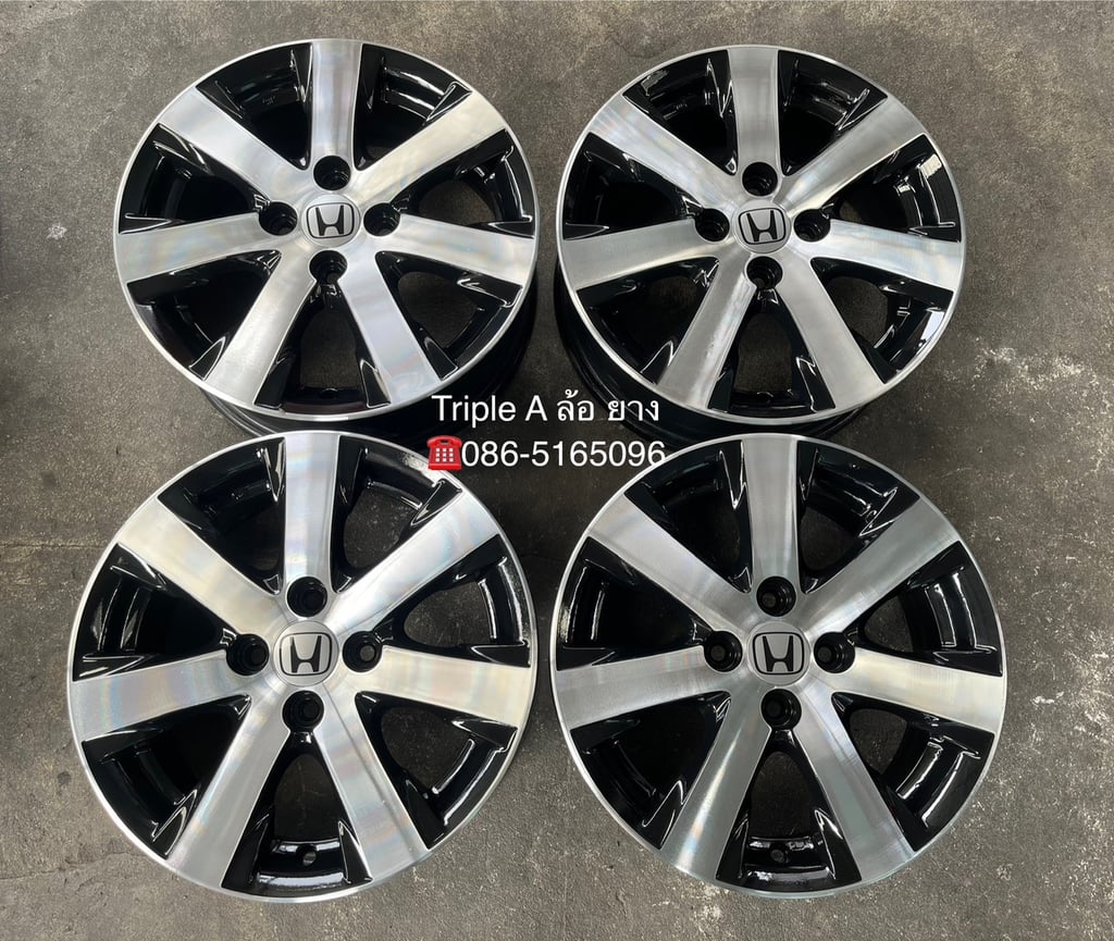 ล้อแม็ก Honda Feed ขอบ 15 ดำหน้าเงา สวยกริ๊บ