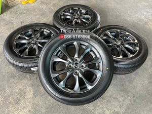 ล้อแม็ก Mazda 2 Skyactiv ขอบ 15 สีดำมิดไนท์ พร้อมยางใหม่ 185-65-15 DAYTON ปี 26