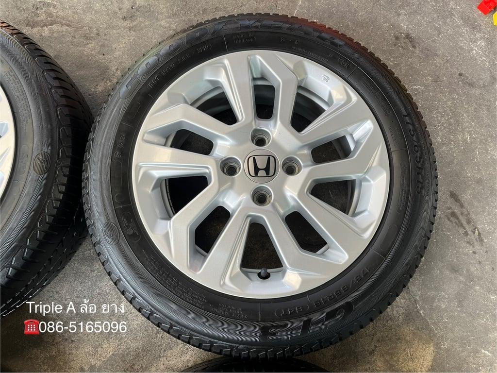 ล้อแม็กแถมยาง 4รู100 Honda Jazz รองท็อป ขอบ 15