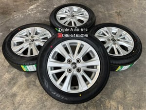 ล้อแม็ก Toyota Yaris Ative ขอบ 15 พร้อมยางใหม่ 185-60-15 Dunlop ปลายปี 25