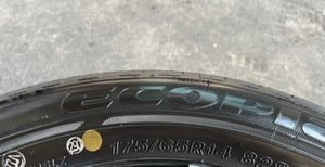 ยางใหม่ป้ายแดง 175-65-14 Bridgestone สวยกริ๊บ ถอดจากรถใหม่ป้ายแดง