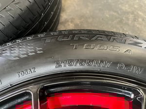 ล้อแม็ก 5รู114 Yachiyoda ขอบ 17 พร้อมยาง 215-55-17 Bridgestone ปี 23