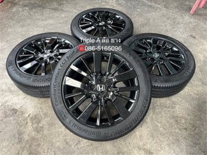 ล้อแม็ก Honda City Hatchback ขอบ 16 สีดำ พร้อมยาง 185-55-16 Continental ปี 24