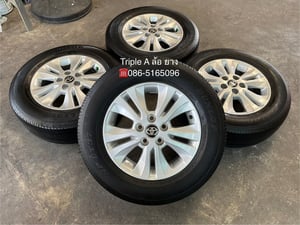 ล้อแม็ก 5รู114 Toyota Revo ขอบ 16 แถมยาง 215-65-16 Dunlop ปี 20 ล้อแม็ก 5รู114 Toyota Revo ขอบ 16 แถมยาง 215-65-16 Dunlop ปี 20