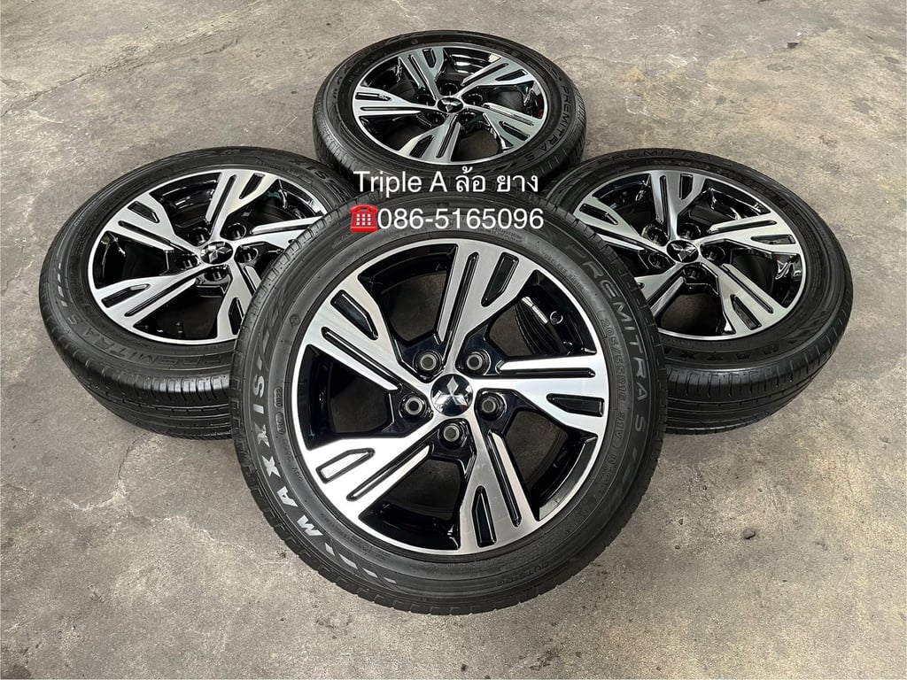 ล้อแม็กป้ายแดง 5รู114 Mitsu Xpander ขอบ 16 ดำหน้าเงา พร้อมยาง 205-55-16 Maxxis ปี 22 ล้อแม็กป้ายแดง 5รู114 Mitsu Xpander ขอบ 16 ดำหน้าเงา พร้อมยาง 205-55-16 Maxxis ปี 22