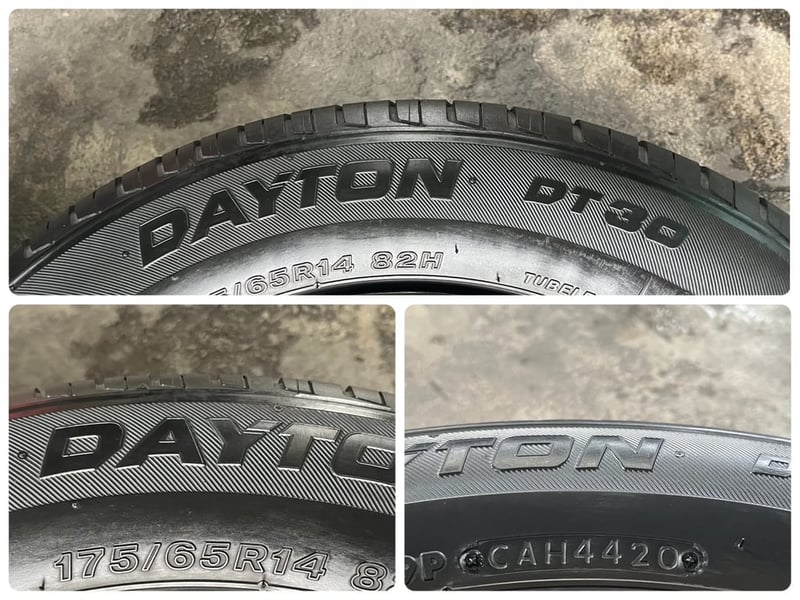 ล้อกระทะพร้อมยาง 4รู100 Mitsu ขอบ 14 สภาพดี