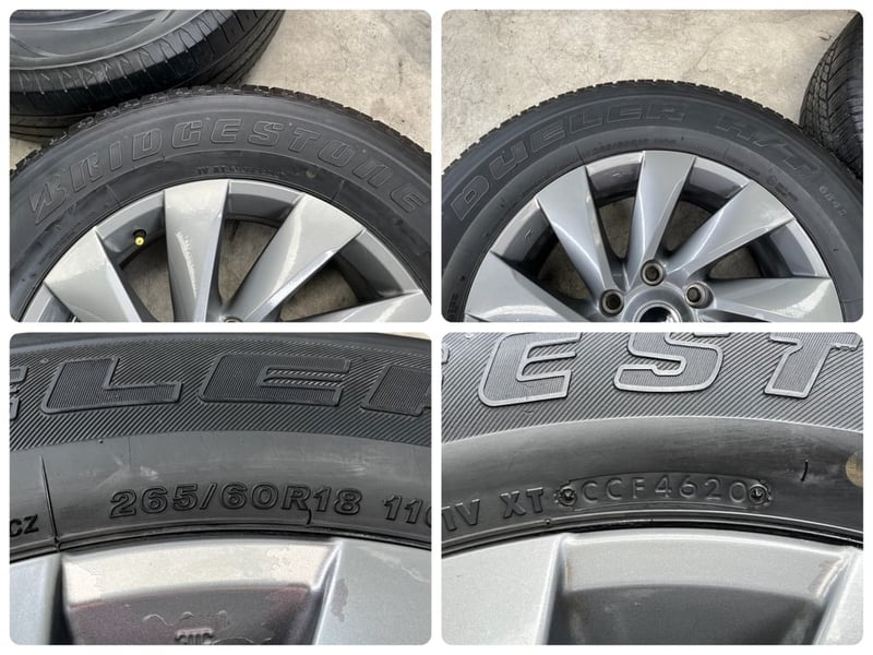 ล้อแม็ก ISUZU MU-X ขอบ 18 สีเทา แถมยาง 265-60-18 Bridgestone ปี 20