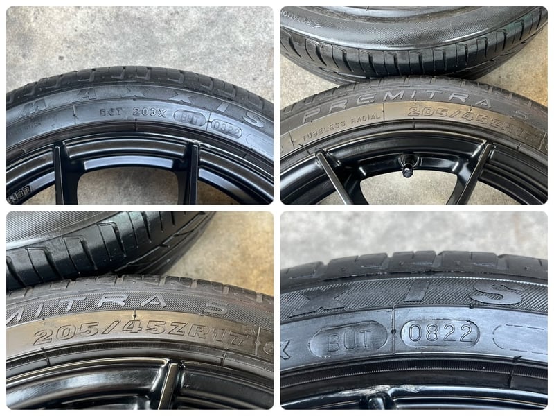 ล้อแม็กแถมยาง 4รู100 Lenso JAD แท้ ขอบ 17 สีดำ