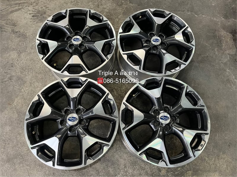 ล้อแม็ก 5รู100 Subaru XV ขอบ 17 ดำหน้าเงา