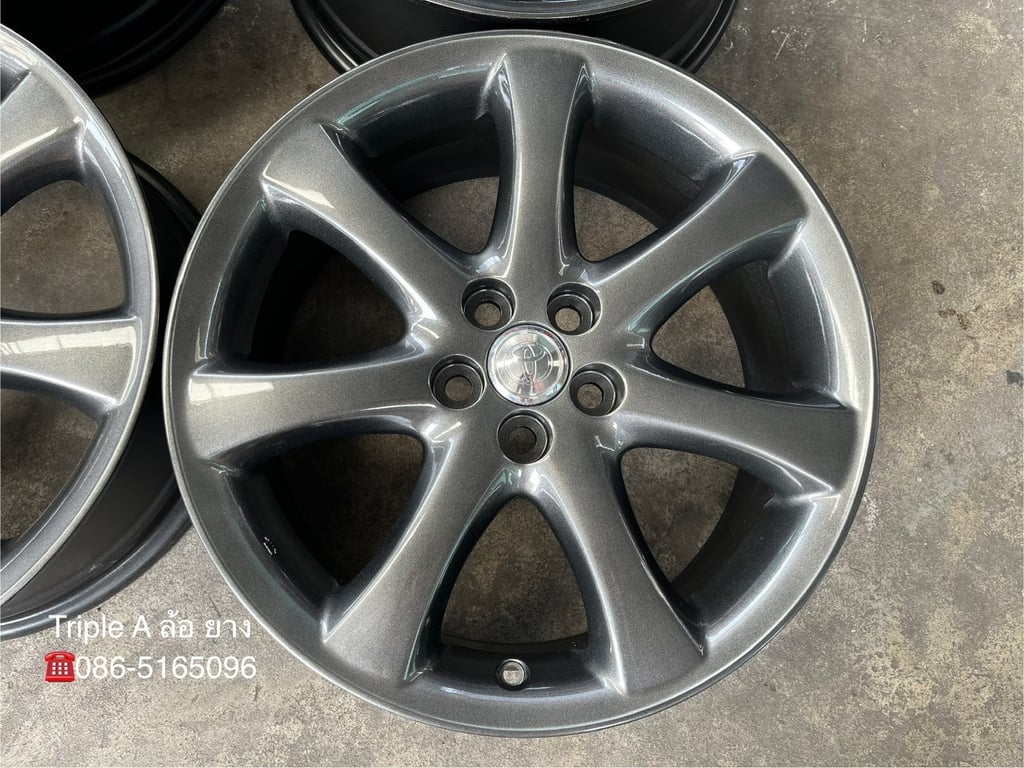 ล้อแม็ก 5รู100 Toyota Wish ขอบ 17 สีเทากัน สวยกริ๊บ