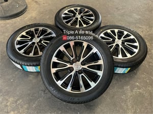ล้อแม็ก Toyota Vios 12 ก้าน ขอบ 15 สีดำหน้าเงา พร้อมยางใหม่ 185-60-15 Dunlop ปลายปี 25 ล้อแม็ก Toyota Vios 12 ก้าน ขอบ 15 สีดำหน้าเงา พร้อมยางใหม่ 185-60-15 Dunlop ปลายปี 25