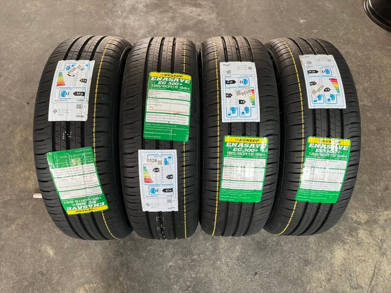 ล้อแม็ก Mitsu Attrage ขอบ 15 สีเทาไฮเปอร์ พร้อมยางใหม่ 185-60-15 Dunlop ปี 26