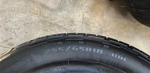 ยางใหม่ป้ายแดง 255-65-18 Goodyear ปี 25 ใหม่กริ๊บ ถอดจากโชว์รูมรถ