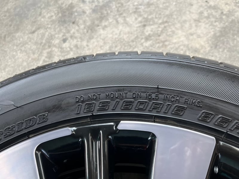 ล้อแม็กพร้อมยางป้ายแดง Honda City HEV RS รุ่นใหม่ล่าสุด ขอบ 16 ดำหน้าชา ใหม่กริ๊บ