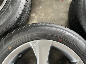 ล้อแม็กพร้อมยางป้ายแดง 5รู100 Toyota Altis ใบพัด 5 ก้าน ขอบ 16 สีไฮเปอร์ สวยกริ๊บ