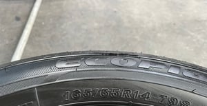 ยางป้ายแดง 165-65-14 Bridgestone ปี 25 สวยกริ๊บ